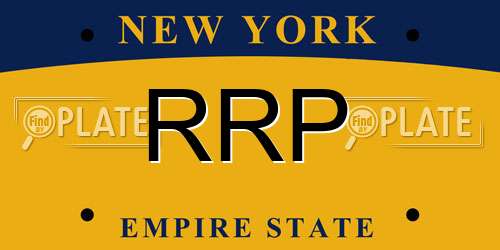 RRP New York License Plate