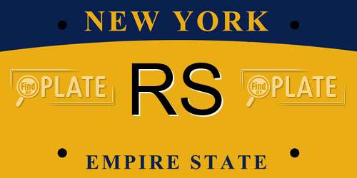 RS New York License Plate