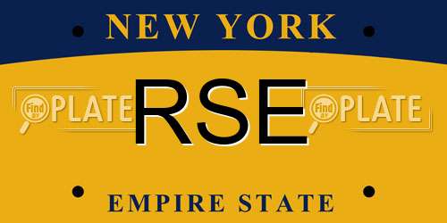 RSE New York License Plate