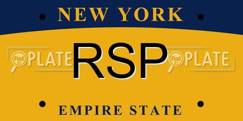 RSP New York License Plate
