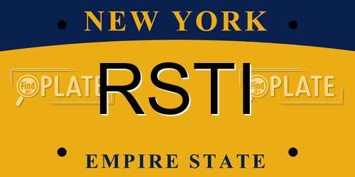 RSTI New York License Plate