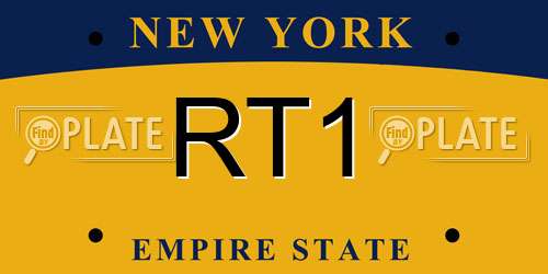 RT1 New York License Plate