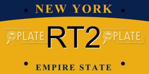 RT2 New York License Plate