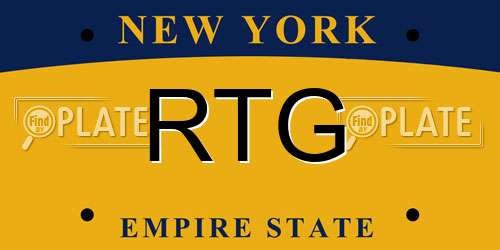 RTG New York License Plate