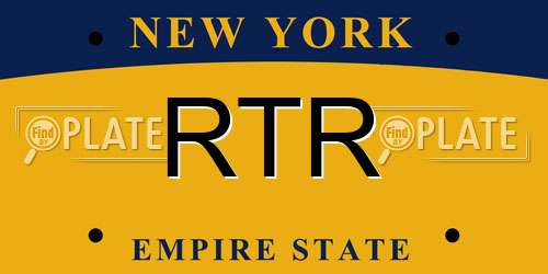 RTR New York License Plate