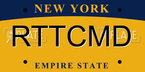 RTTCMD New York License Plate