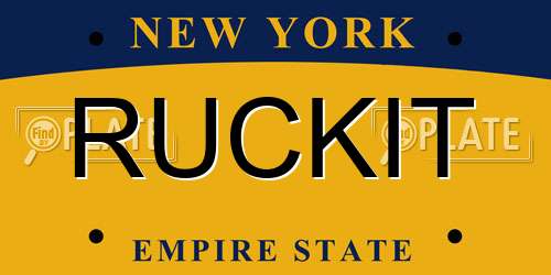 RUCKIT New York License Plate