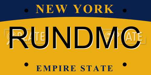 RUNDMC New York License Plate