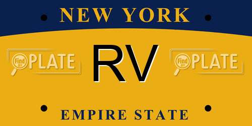 RV New York License Plate