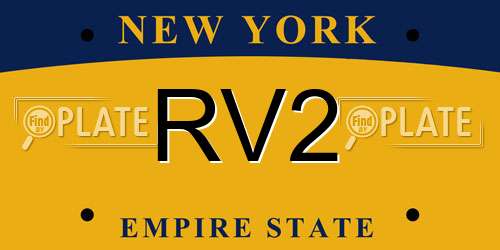 RV2 New York License Plate