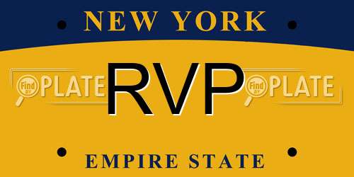 RVP New York License Plate