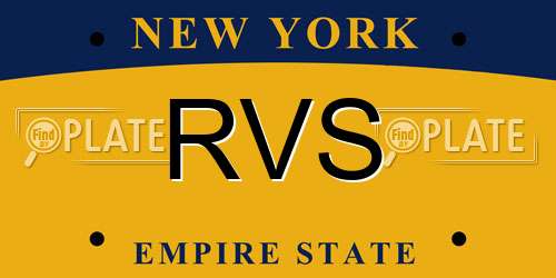 RVS New York License Plate
