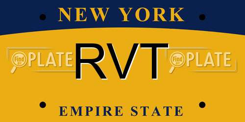 RVT New York License Plate