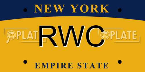 RWC New York License Plate
