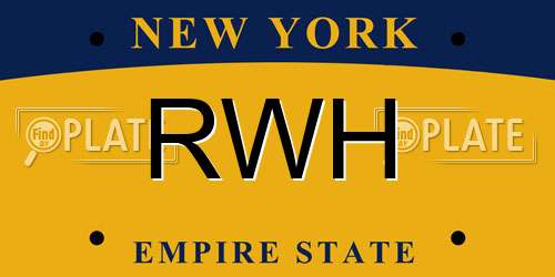 RWH New York License Plate