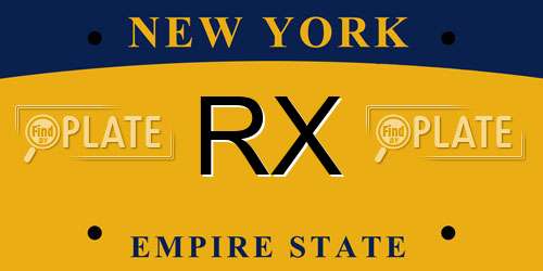 RX New York License Plate