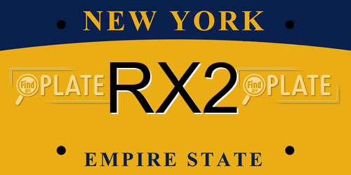 RX2 New York License Plate