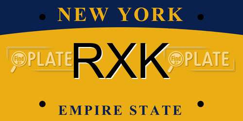 RXK New York License Plate
