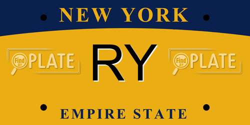 RY New York License Plate