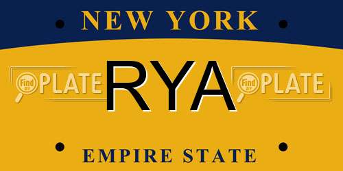 RYA New York License Plate