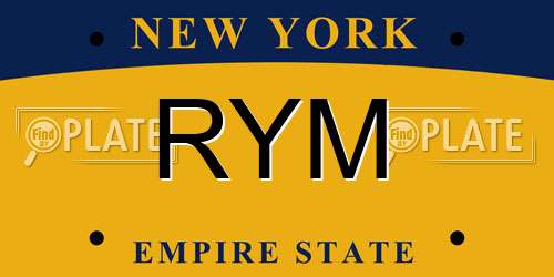 RYM New York License Plate