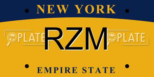 RZM New York License Plate