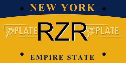 RZR New York License Plate