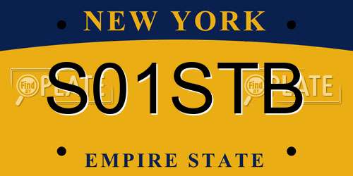S01STB New York License Plate