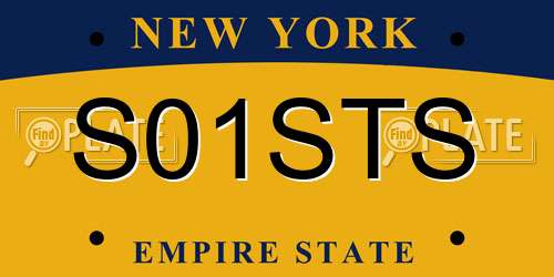 S01STS New York License Plate