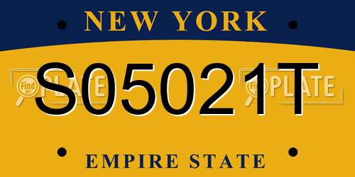 S05021T New York License Plate