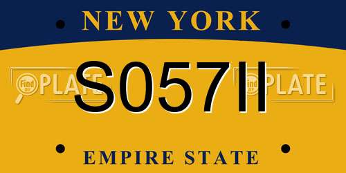 S057II New York License Plate