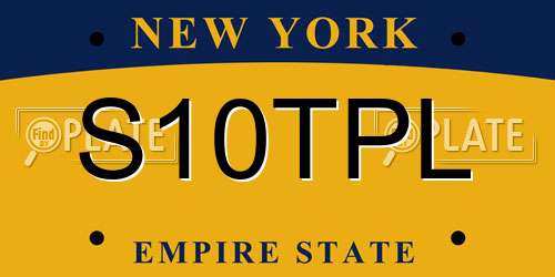 S10TPL New York License Plate