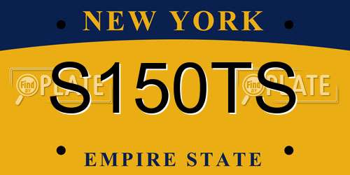 S150TS New York License Plate