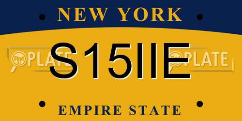 S15IIE New York License Plate
