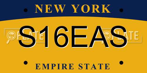 S16EAS New York License Plate
