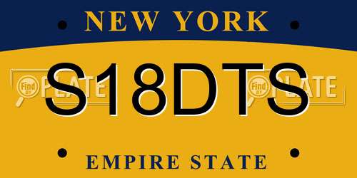 S18DTS New York License Plate