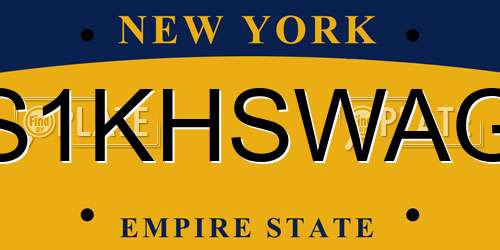 S1KHSWAG New York License Plate