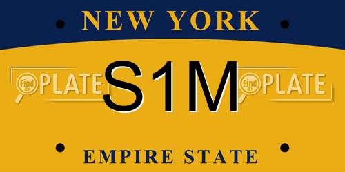 S1M New York License Plate