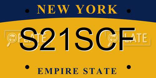 S21SCF New York License Plate