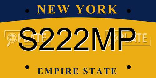 S222MP New York License Plate