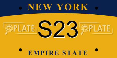 S23 New York License Plate