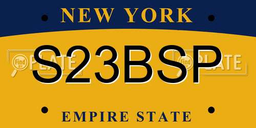 S23BSP New York License Plate