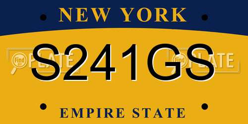 S241GS New York License Plate