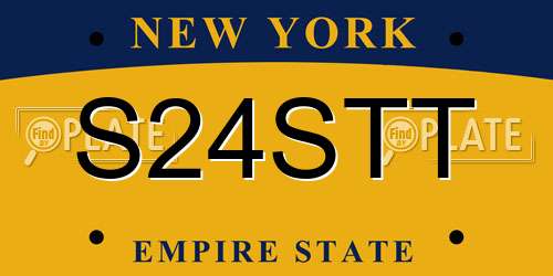 S24STT New York License Plate