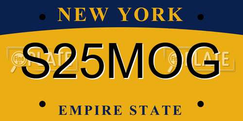 S25MOG New York License Plate