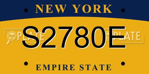 S2780E New York License Plate