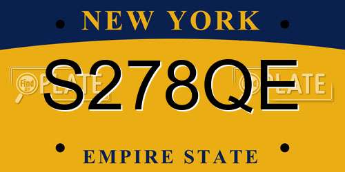 S278QE New York License Plate
