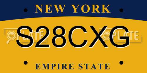 S28CXG New York License Plate