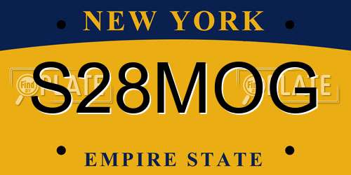S28MOG New York License Plate