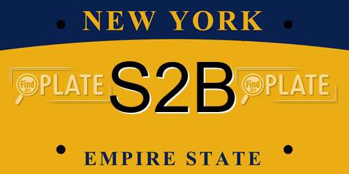 S2B New York License Plate